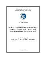 Nghiên cứu, xây dựng hệ thống giám sát vị trí và cảnh báo rung lắc của phao, phục vụ quan trắc môi trường biển 
