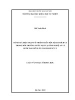 Đánh giá hiện trạng ô nhiễm chất độc kích thích CS trong môi trường nước mặt tại tỉnh nghệ an và bước đầu đề xuất giải pháp xử lý 