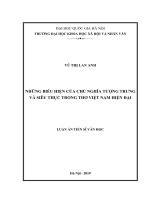 Những biểu hiện của chủ nghĩa tượng trưng và siêu thực trong thơ việt nam hiện đại 
