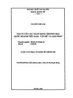 Tái cơ cấu các ngân hàng thương mại quốc doanh việt nam   vấn đề và giải pháp 