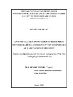 An investigation into students’ perception of intercultural communication competence at a vietnamese university 