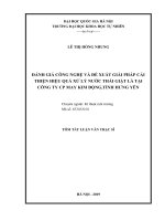Đánh giá công nghệ và đề xuất giải pháp xử lý nước thải giặt là tại công ty CP may kim động, tỉnh hưng yên 