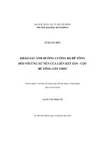 Khảo sát ảnh hưởng cường độ bê tông đối với ứng xử nén của liên kết sàn – cột bê tông cốt thép