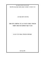 Truyền thông về an toàn thực phẩm trên truyền hình việt nam 