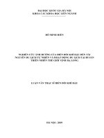 Nghiên cứu ảnh hưởng của biến đổi khí hậu đến tài nguyên du lịch tự nhiên và hoạt động du lịch tại di sản thiên nhiên thế giới vịnh hạ long 