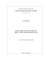 Đánh giá hiện trạng xâm nhập mặn trên các sông chính tỉnh kiên giang 