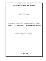 Nghiên cứu ảnh hưởng của biến đổi khí hậu đến ngập lụt  khu vực quận 1   thành phố hồ chí minh 