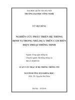 Nghiên cứu phát triển hệ thống định vị trong nhà dựa trên cảm biến điện thoại thông minh 