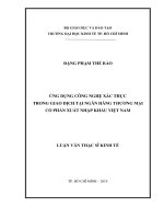 Ứng dụng công nghệ xác thực trong giao dịch tại ngân hàng thương mại cổ phần xuất nhập khẩu việt nam 