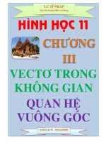 VECTƠ TRONG KHÔNG GIAN QUAN HỆ VUÔNG GÓC