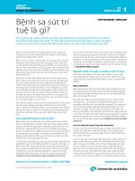 Bệnh sa sút trí tuệ là gì? what is dementia? VietnameseEnglish