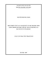Phát triển năng lực giải quyết vấn đề cho học sinh lớp 10 trong dạy học chủ đề  tích vô hướng của hai vectơ và ứng dụng 
