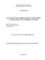 Xây dựng thử nghiệm công cụ phát hiện và khai thác các lỗ hổng an ninh 