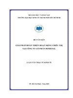 Giải pháp hoàn thiện hoạt động chiêu thị tại công ty cổ phần domenal 