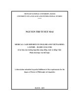 Medical case reports in english and vietnamese  a genre based analysis 