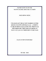Ứng dụng kỹ thuật xét nghiệm ái tính kháng nguyên giới hạn (LAG avidity) và hệ số phân loại sai để ước tính tỷ lệ mới nhiễm HIV trên một số nhóm có nguy cơ cao lây nhiễm HIV ở việt nam 