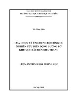 Lựa chọn và ứng dụng bộ công cụ nghiên cứu biến động đường bờ khu vực bãi biển nha trang 