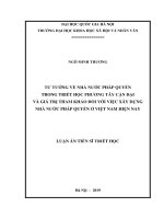 Tư tưởng về nhà nước pháp quyền trong triết học phương tây cận đại và giá trị tham khảo đối với việc xây dựng nhà nước pháp quyền ở việt nam hiện nay 