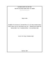 Nghiên cứu đánh giá ảnh hưởng của các hoạt động khai thác than tại mỏ than cọc sáu – tỉnh quảng ninh tới thảm thực vật và định hướng cải tạo phục hồi 