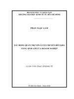 Tác động quản trị vốn luân chuyển đến khả năng sinh lời của doanh nghiệp 