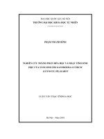 Nghiên cứu thành phần hóa học và hoạt tính sinh học của nấm linh chi ganoderma lucidum (leyss ex  fr ) karst 