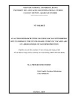 An action research study on using social networking site to improve the tenth grade students’ vocabulary at a high school in nam dinh province 