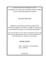 Improving english vocabulary learning for students of medical english at a medical college in hanoi  through games    an action research project 