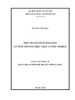 Một số giải pháp bảo đảm an ninh thương hiệu nhật cường mobile 