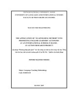 The application of “scaffolding method” into promoting english learners autonomy at an international school in hanoi – an action research project 