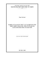 Nghiên cứu đa dạng thực vật tại khu bảo tồn thiên nhiên chạm chu, tỉnh tuyên quang làm cơ sở cho công tác bảo tồn 