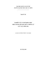 Nghiên cứu cơ sở khoa học điều hành liên hồ chứa chống lũ lưu vực sông ba 