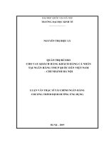 Quản trị rủi ro cho vay khách hàng cá nhân tại ngân hàng thương mại cổ phần quốc dân việt nam – chi nhánh hà nội 
