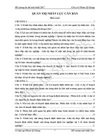 đề cương ôn thi môn quản trị nhân lực căn bản 