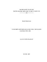 Vấn đề biên giới trong quan hệ ấn độ   trung quốc giai đoạn 1950 2014 