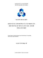 Khảo sát sự ảnh hưởng của tải trọng sàn đối với ứng xử nén của nút cột – sàn bê tông cốt thép