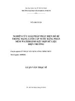 Nghiên cứu giải pháp phát hiện rò rỉ trong mạng lưới cấp nước bằng phần mềm WaterGems kết hợp dữ liệu hiện trường