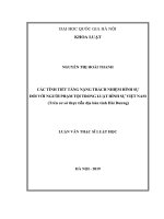Các tình tiết tăng nặng trách nhiệm hình sự đối với người phạm tội trong luật hình sự việt nam (trên cơ sở thực tiễn địa bàn tỉnh hải dương) 