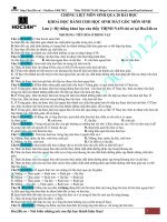 CHỐNG LIỆT môn SINH đề  4 TIÊU hóa và hô hấp ở ĐỘNG vật IN 