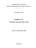 Nghiên cứu văn bia tạo lệ việt nam 