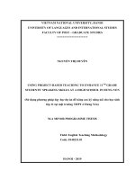 Using project based teaching to enhance 11th grade students at a high school in hung yen 