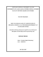 How to increase adults participation in speaking lessons  an action research project at an english center 