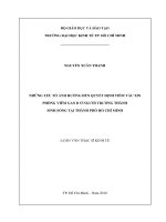 Những yếu tố ảnh hưởng đến quyết định tiêm vắc xin phòng viêm gan b ở người trưởng thành sinh sống tại thành phố hồ chí minh 