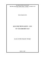 Quan hệ trung quốc – lào từ năm 2000 đến nay 
