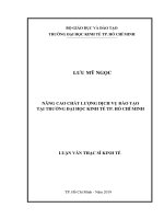 Nâng cao chất lượng dịch vụ đào tạo tại trường đại học kinh tế tp  hồ chí minh 
