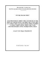 Giải pháp hoàn thiện thực hành quản trị nhân sự nhằm nâng cao hiệu quả làm việc của nhân viên tại ngân hàng nông nghiệp và phát triển nông thôn việt nam chi nhánh khu công nghiệp sóng thần 