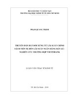 Truyền dẫn bất đối xứng từ lãi suất chính sách tiền tệ đến lãi suất ngân hàng bán lẻ   nghiên cứu trường hợp vietinbank 