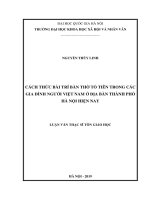 Cách thức bài trí bàn thờ tổ tiên trong các gia đình người việt nam ở địa bàn thành phố hà nội hiện nay 