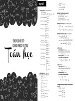 Sổ tay công thức ôn thi Toán THPT Quốc Gia và Đại học
