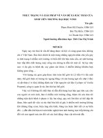 THỰC TRẠNG và GIẢI PHÁP về vấn đề xả rác THẢI của SINH VIÊN TRƯỜNG đại học VINH