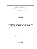 Đánh giá hàm lượng crocin và một số chỉ tiêu an toàn thực phẩm của dịch chiết từ hạt dành dành (gardenia jasminoides j  ellis) 